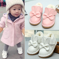 真皮冬季婴儿鞋女宝宝棉鞋0一1-2-3岁半加绒学步冬鞋小童软底短靴