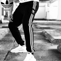 Adidas阿迪达斯运动裤春秋季三叶草小脚裤收口卫裤休闲束脚男长裤