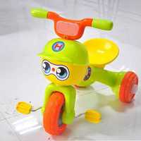 儿童卡通三轮车折叠宝宝脚踏自行车玩具车单车带灯光音乐新款式