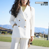 韩国春装 新品西服套装 女春秋修身韩版小西装外套九分裤子两件套