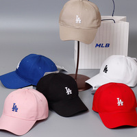 韩国正品代购MLB棒球帽男女LA帽子洋基队小标鸭舌帽情侣帽可调节