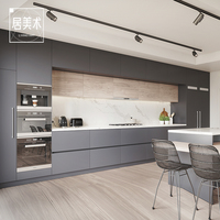 居美术橱柜定制现代简约开放式厨房厨柜整体橱柜定做岩板台面