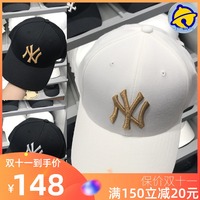 MLB棒球帽19新款白色韩国正品代购NY帽子女士夏天遮阳男款鸭舌帽