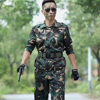 猎人虎斑迷彩服军装套装男女军迷特种兵野战作训作战服耐磨工作服