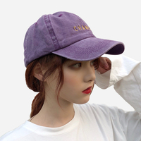 棒球帽女士韩版显脸小百搭ins潮人街头chic紫色帽子女网红鸭舌帽