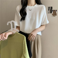 白色t恤女短袖2022新款夏季韩版宽松洋气减龄百搭半袖打底衫上衣