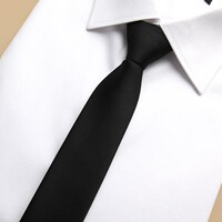 休闲领带男正装衬衫易拉得个性儿童黑色长条纹潮流女式毕业照学生
