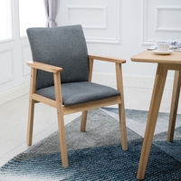 实木餐椅北欧风家用扶手凳子现代简约靠背椅新中式日式餐厅餐桌椅