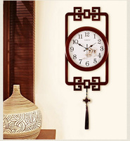 新中式钟表挂钟客厅中国风电波装饰创意家用餐厅时钟个性时尚大气