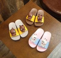 儿童凉拖鞋夏季女童男童宝宝防滑浴室家居卡通可爱1-3岁儿童托鞋
