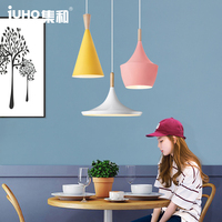 北欧吧台饭桌灯具简约现代马卡龙灯饰创意个性三头餐厅单头小吊灯