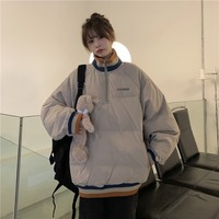 2021冬季韩版女学生小个子加厚棉服宽松百搭洋气套头立领棉袄外套