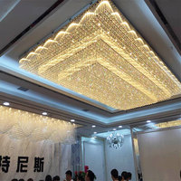 定制酒店工程水晶灯长方形大堂大厅售楼部珠宝店宴会厅大型吸顶灯