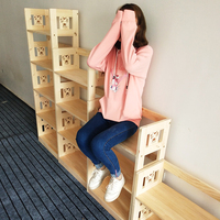 实木书架桌面简易置物架现代简约创意落地学生儿童多层小书柜书架