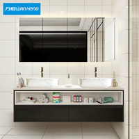 北欧简约浴室柜吊柜洗脸盆柜组合卫生间智能洗漱台现代实木洗手盆