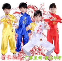 儿童武术服男女儿童短袖长袖武打衣服中国功夫舞龙民族风表演服装