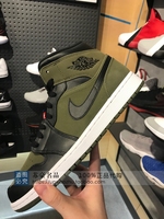 Nike Jordan AJ 1 mid鸳鸯女鞋男鞋运动鞋黑橄榄绿波士顿黑绿代购