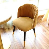 美式椅子 化妆凳子靠背椅 成人咖啡厅桌椅 书房实木布艺餐椅轻奢