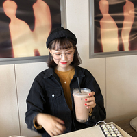 陆小团团 牛仔外套女2018韩国新款chic宽松显瘦学生长袖上衣开衫
