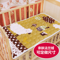 可折叠幼儿园午睡床垫法兰绒珊瑚绒儿童垫被婴儿床褥子可水洗家用