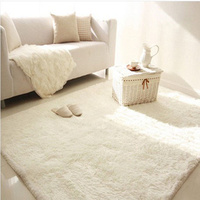 北欧纯色长方形客厅茶几地毯长毛绒卧室床边地毯床前毯榻榻米定制