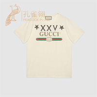 2019夏季新款Gucci/古奇女装 标识短袖纯棉T恤 492347 X9Y38 7550