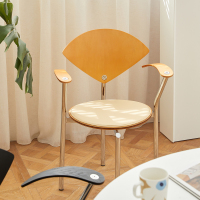 小卡家居/丹麦设计师餐椅中古风北欧现代简约靠背扶手椅子网红ins