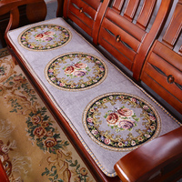 实木沙发垫 简约美式雪尼尔布艺冬季加厚红木单双三人位沙发坐垫