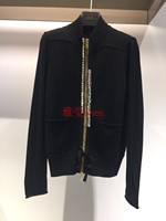 雅莹专柜新款秋冬装黑色开衫羊毛针织衫EGCIW9133A