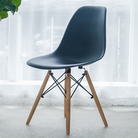 宜家伊姆斯椅北欧ins风化妆椅梳妆现代简约塑料餐椅懒人靠背椅子