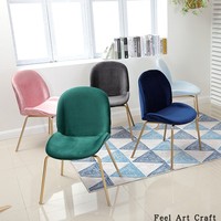 北欧餐椅现代简约网红餐椅咖啡厅休闲椅铁艺椅子靠背椅子软包餐椅