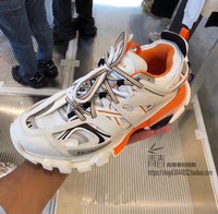Balenciaga/巴黎世家 新款track3.0 镂空LED橙色老爹鞋运动鞋男女
