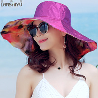 太阳帽子女夏天大沿遮阳帽防晒太阳帽出游防紫外线海边度假沙滩帽