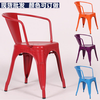 铁艺餐椅餐桌椅子时尚简约休闲椅铁椅金属椅工业loft家具快餐厅椅