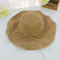 韩版大檐海边度假草帽夏季防晒大沿沙滩帽子可折叠遮阳帽凉帽女潮
