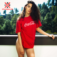 欧美街头潮牌Coca Cola可口可乐T恤韩版宽松女装ins网红同款短袖