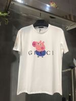 2019夏季新款小猪佩奇社会人印花纯棉潮流时尚个性男士T恤