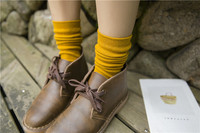 秋冬新款女士纯棉袜子长筒堆堆袜双针加厚保暖学院风百搭日系
