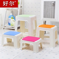 好尔塑料凳子加厚成人换鞋凳儿童矮凳浴室凳方凳小板凳餐桌凳家用