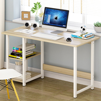简易电脑桌长90 100 120宽40高73cm简约小型板+钢架脚办公书桌子