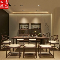 新中式茶桌椅组合实木茶台茶室禅意办公客厅家具功夫泡茶桌定制