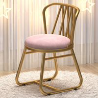 轻奢化妆凳卧室简约化妆椅子靠背美甲梳妆台凳子北欧网红ins椅子