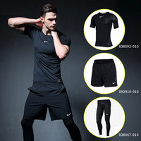 Nike耐克健身套装男子训练运动服紧身衣套头长袖短袖短裤跑步长裤