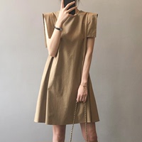显瘦无袖连衣裙女2022年夏季新款韩版宽松飞飞袖法式气质高级短裙