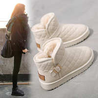 雪地靴女款皮毛一体2022年新款冬季加绒加厚保暖棉鞋防水短靴鞋子