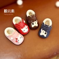冬季婴儿棉鞋0-6-12个月软底男女学步鞋新生儿棉鞋0-1岁宝宝棉鞋