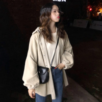 秋季2018新款韩版中长款复古港风工装BF风学生宽松长袖开衫外套女