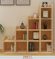 定做简易实木书柜松木书架创意自由组合储物柜格子置物收纳小柜子