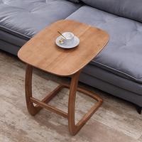 北欧简约白蜡木C型边几沙发全实木角几可移动迷你茶几床边小桌子