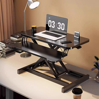 站立式工作台可升降办公桌台式电脑桌增高笔记本桌面家用折叠支架